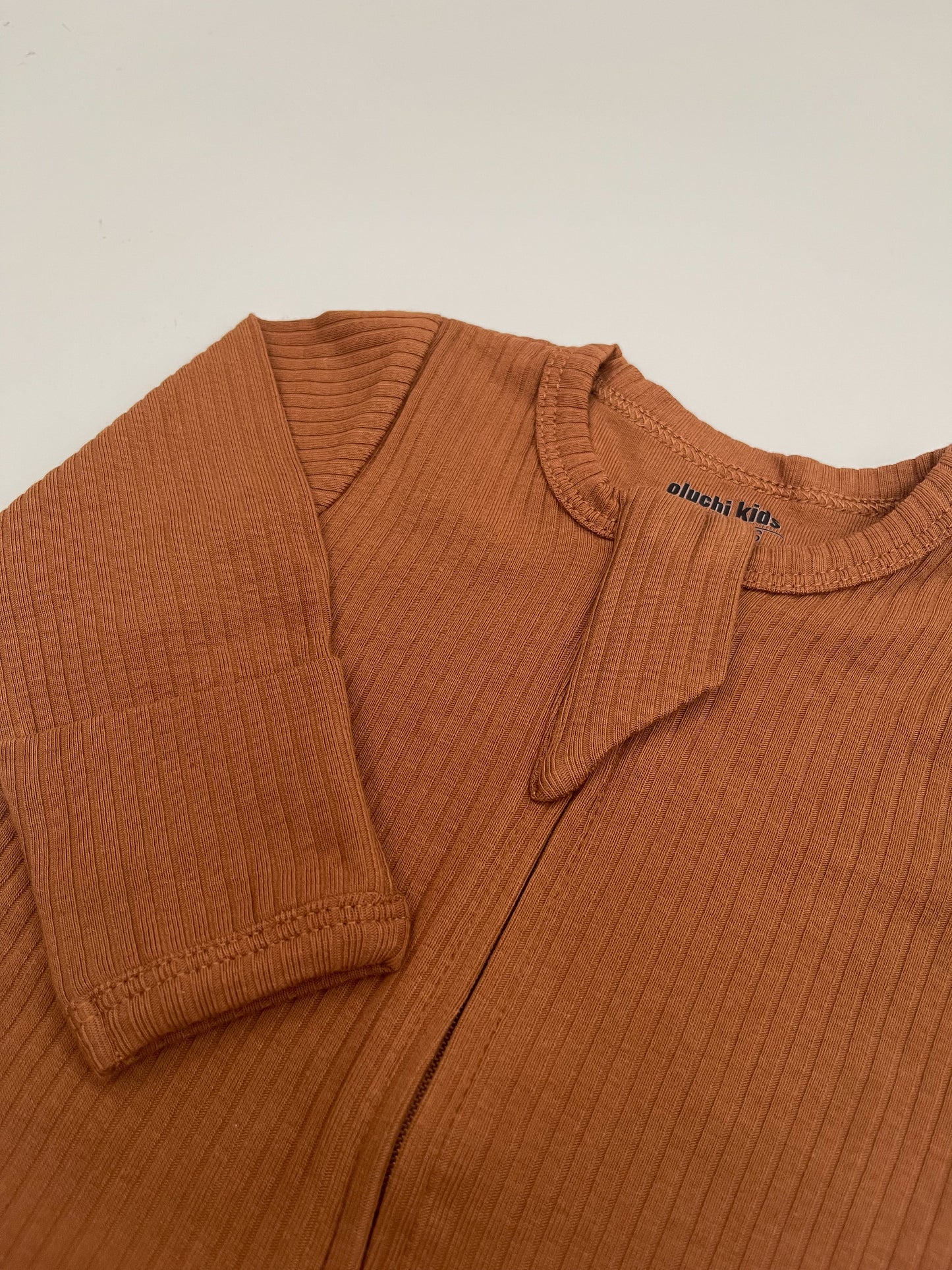 Ribbed Jumpsuit in Mocha