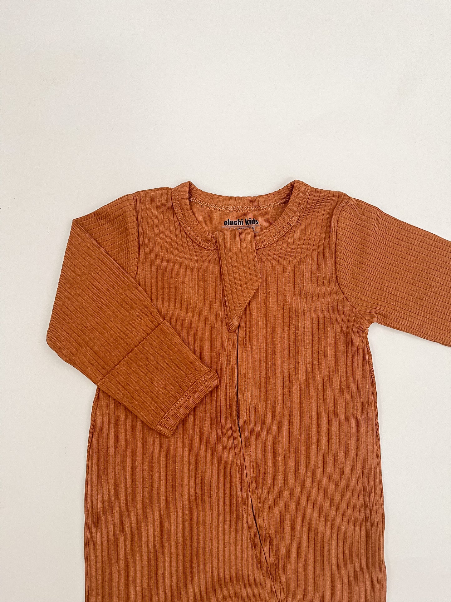 Ribbed Jumpsuit in Mocha