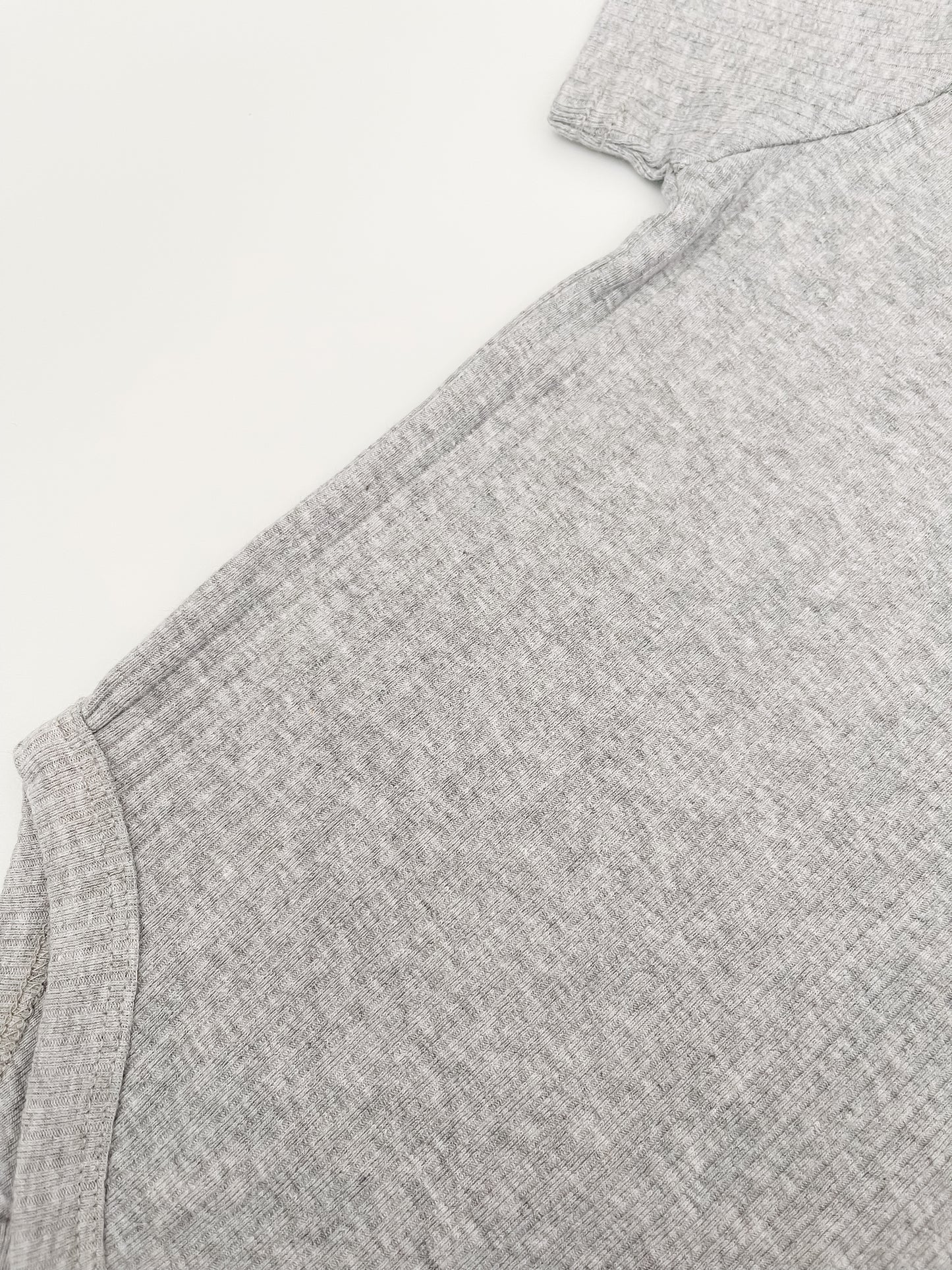 Ribbed Bodysuit in Gray