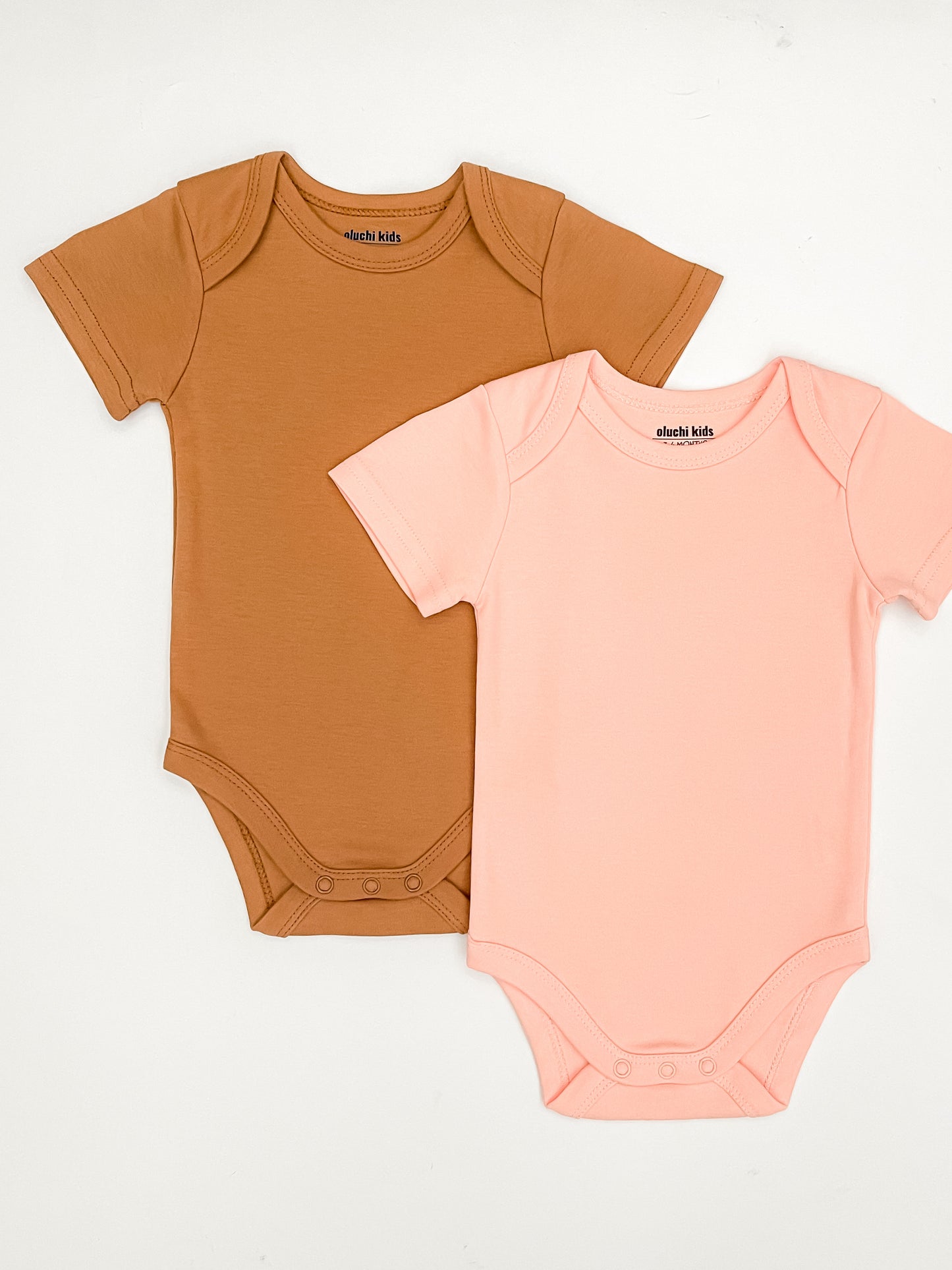 Organic Cotton Bodysuit in Coral