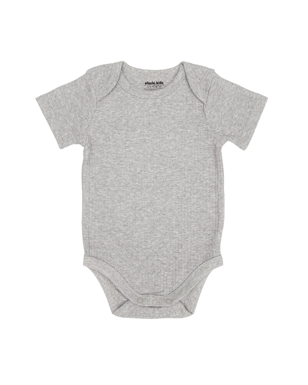Ribbed Bodysuit in Gray