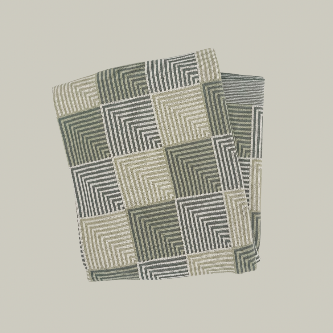 Green Checkered Cotton Blanket