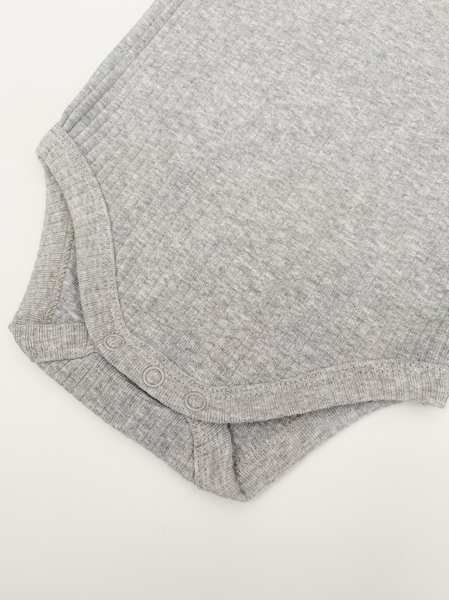 Ribbed Bodysuit in Gray