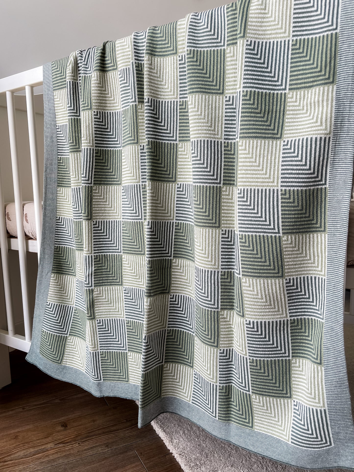 Green Checkered Cotton Blanket