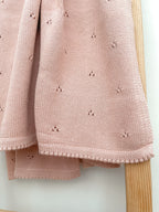 Pink Pointelle Organic Baby Blanket