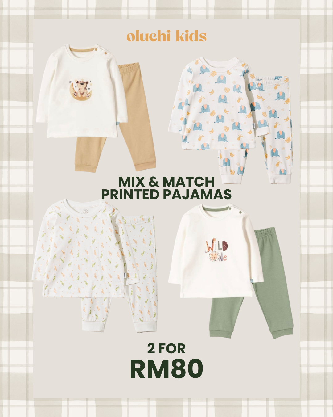 Mix & Match Cotton Pajamas (2 FOR RM80)