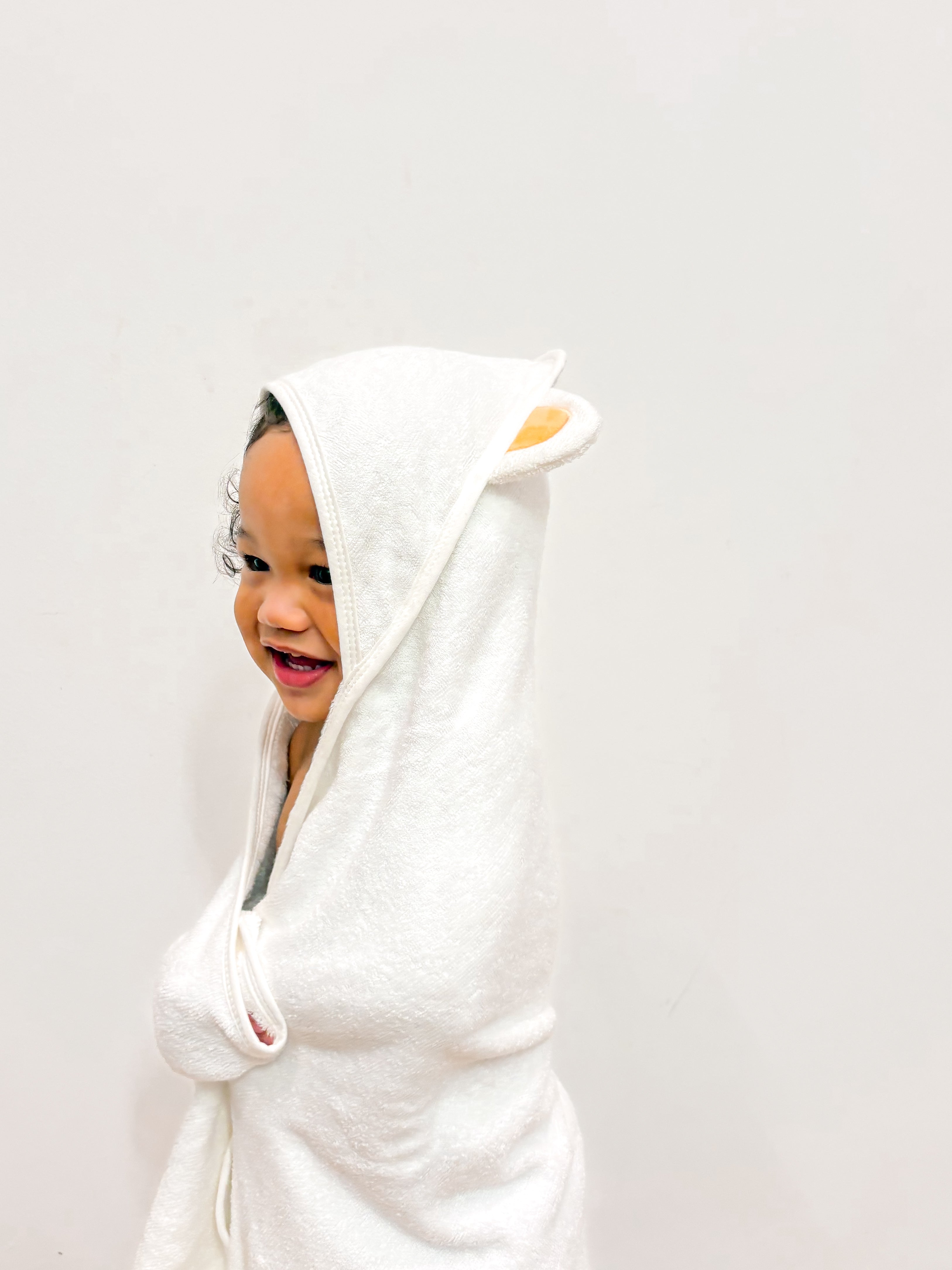 Gold Ears Corner Hooded Bamboo Towel + Washcloth