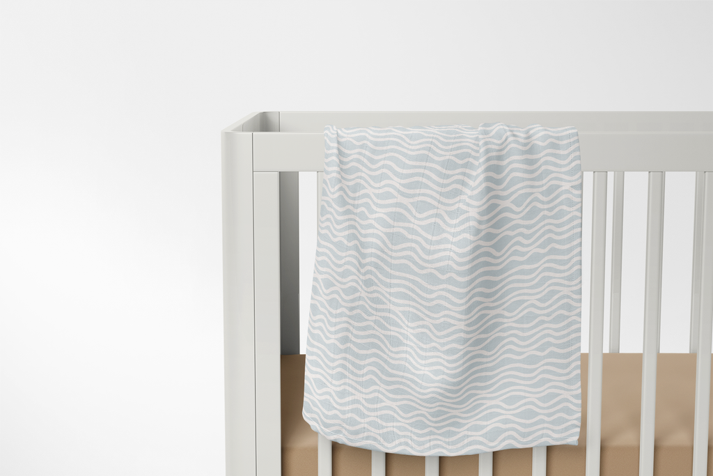 Blue Waves Swaddle Blanket