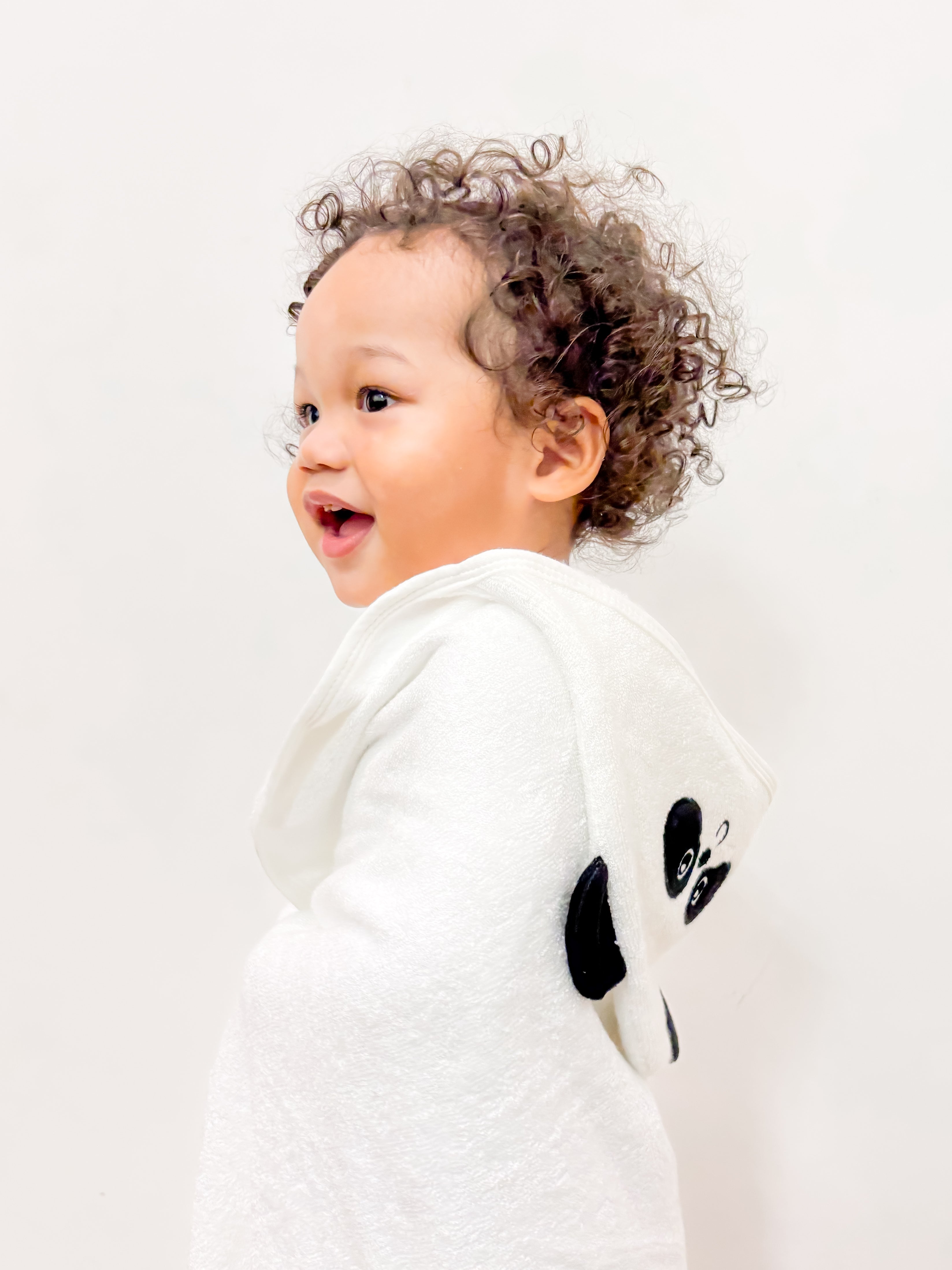 Panda Corner Hooded Bamboo Towel + Washcloth