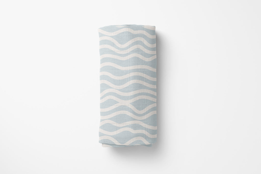 Blue Waves Swaddle Blanket