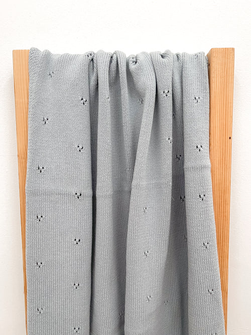 Blue Pointelle - Baby Blanket