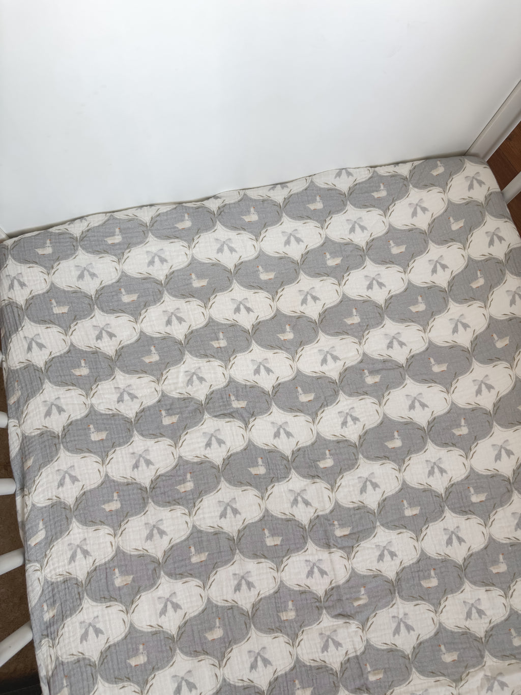 Blue Bows Fitted Sheet