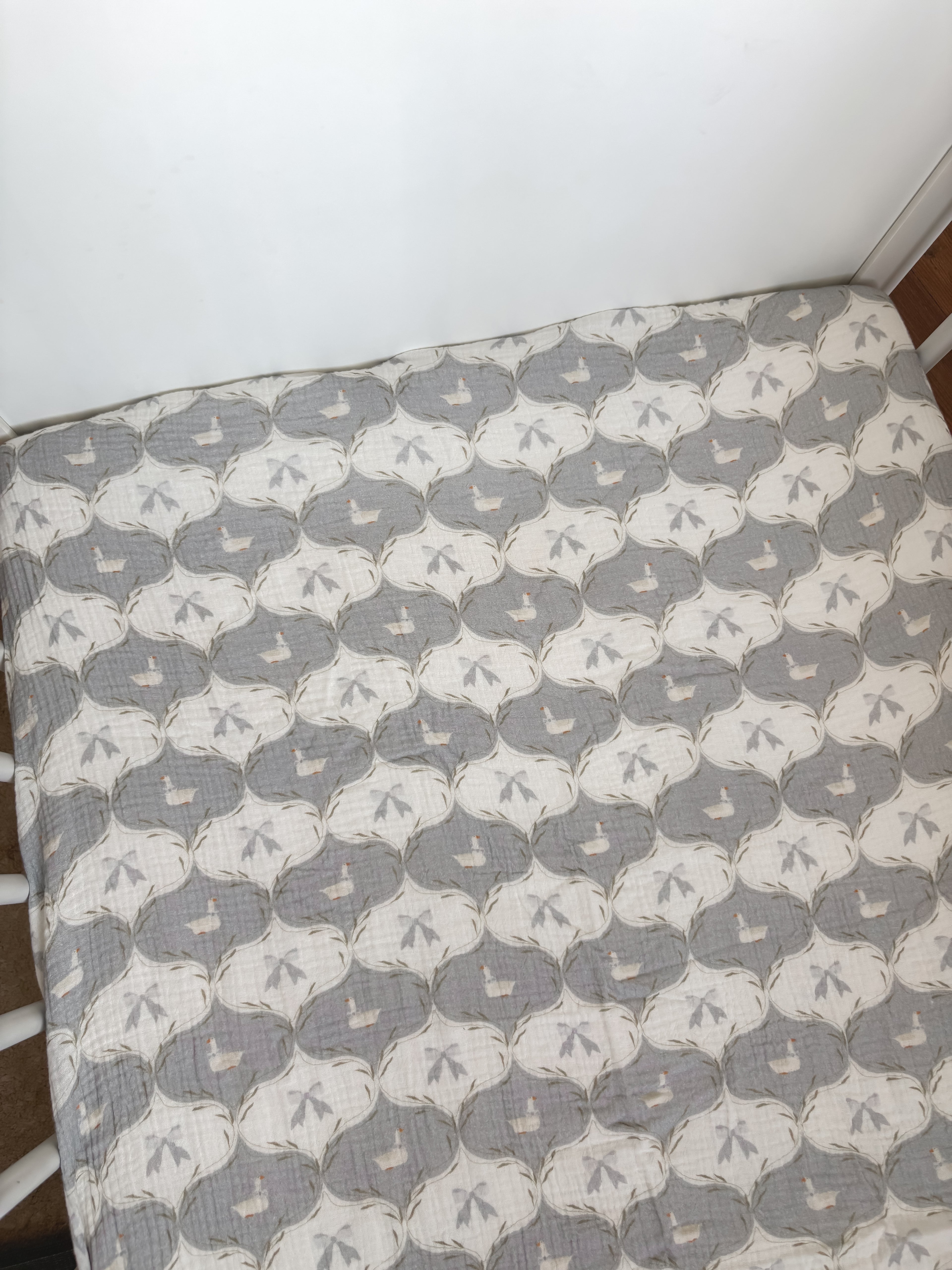 Blue Bows Fitted Sheet