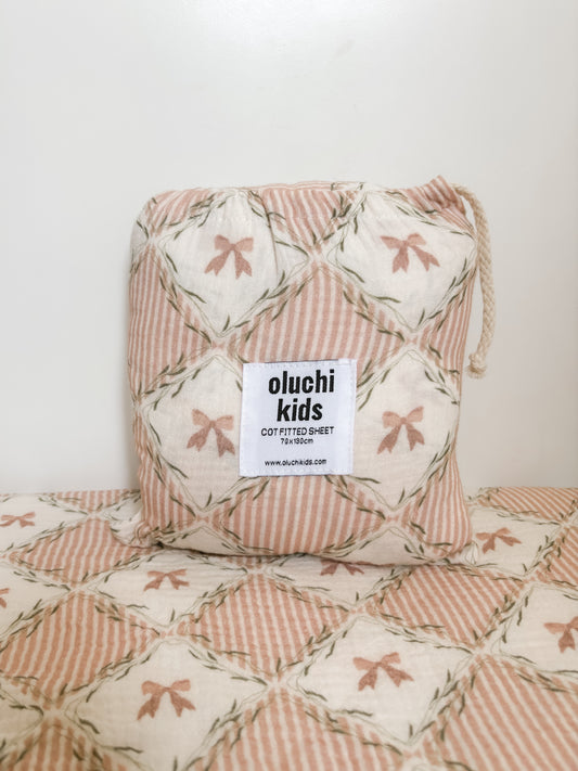 Pink Stripe Fitted Sheet