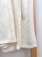 Cream Pointelle Organic Baby Blanket