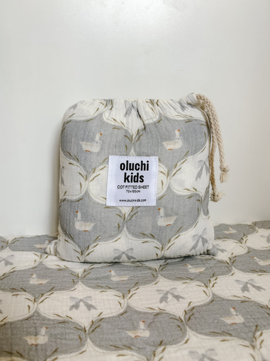 Blue Bows Fitted Sheet