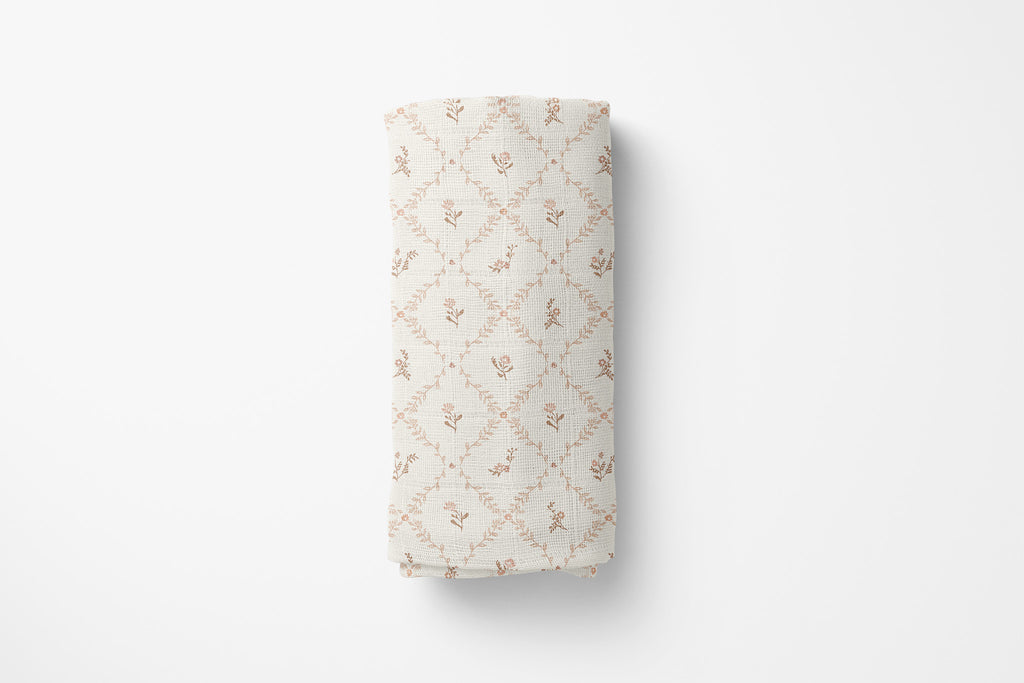 Vintage Vines Swaddle Blanket