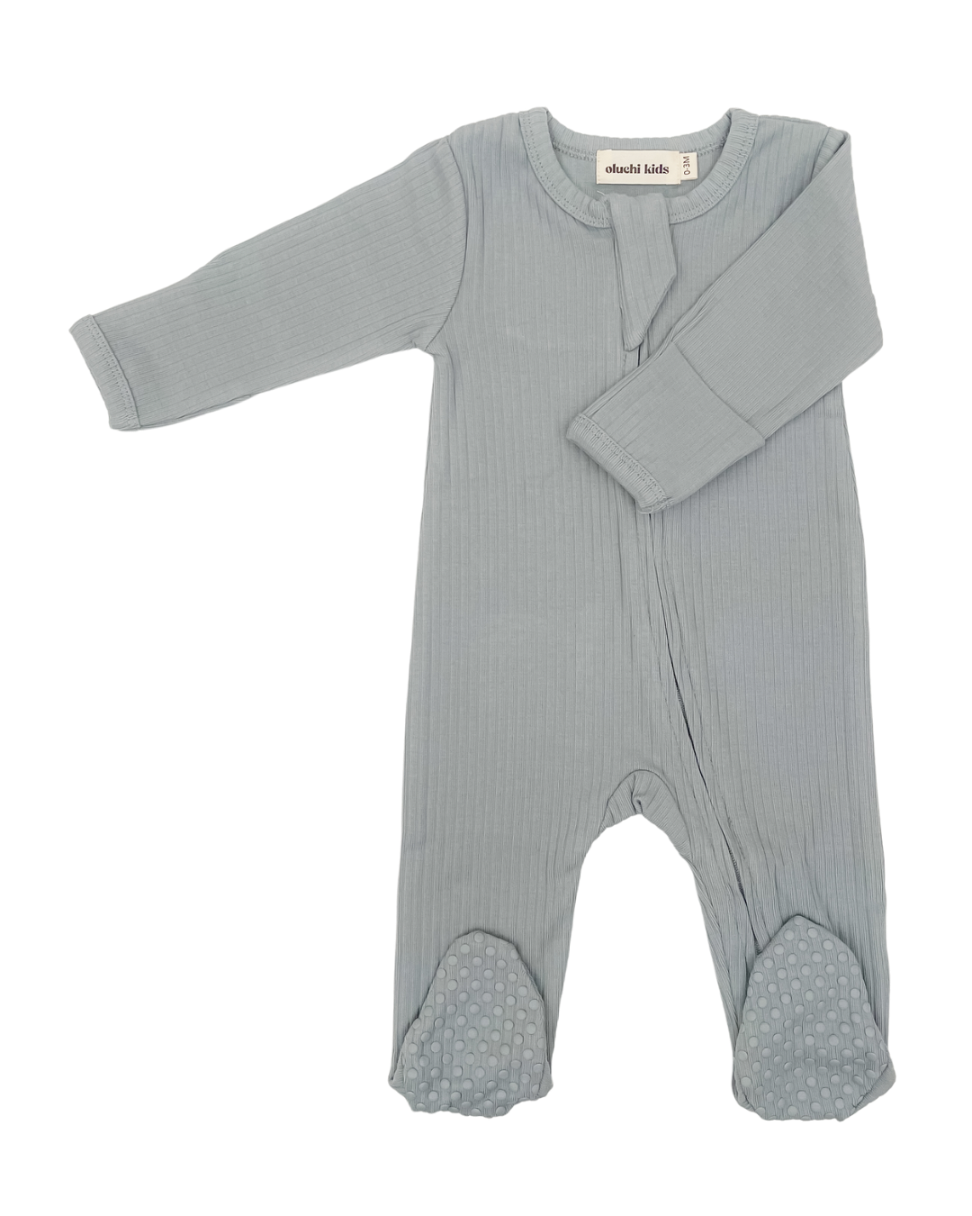 Ribbed Jumpsuit in Light Blue