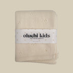 Cream Pointelle Organic Baby Blanket