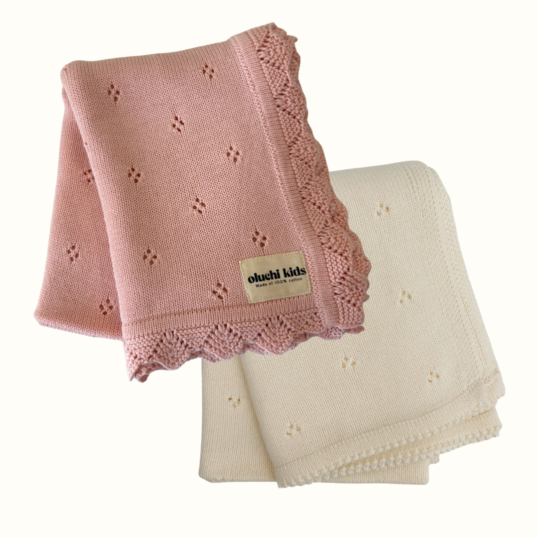 2-pack Cotton Knitted Blankets