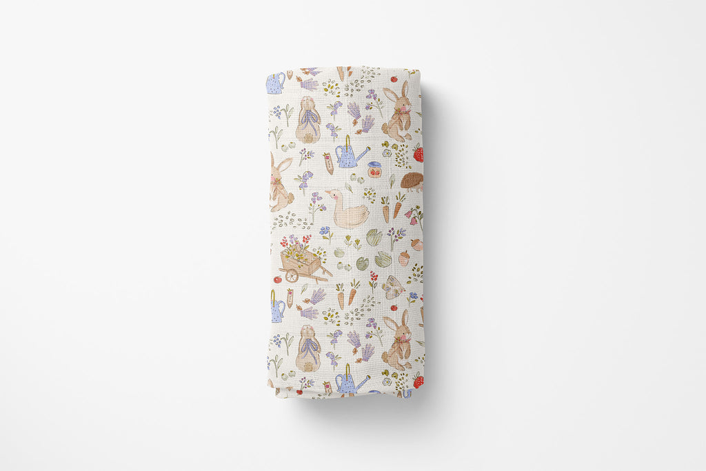 Bunnies & Swans - Bamboo Swaddle