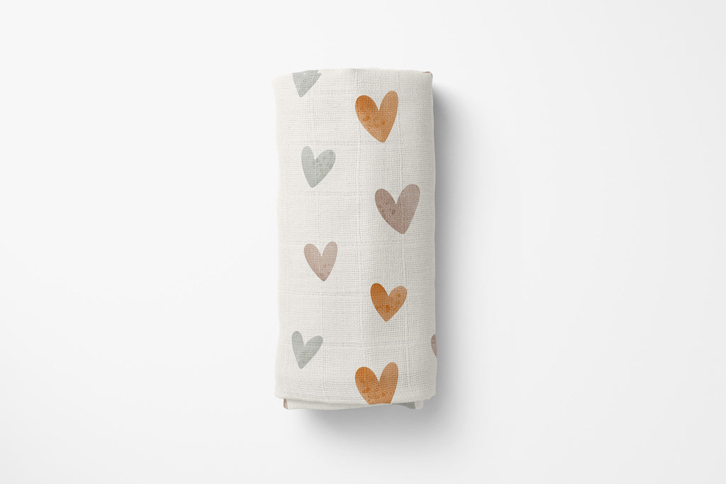 Hearts Swaddle Blanket