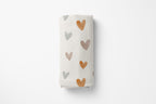 Hearts Organic Bamboo Swaddle Blanket