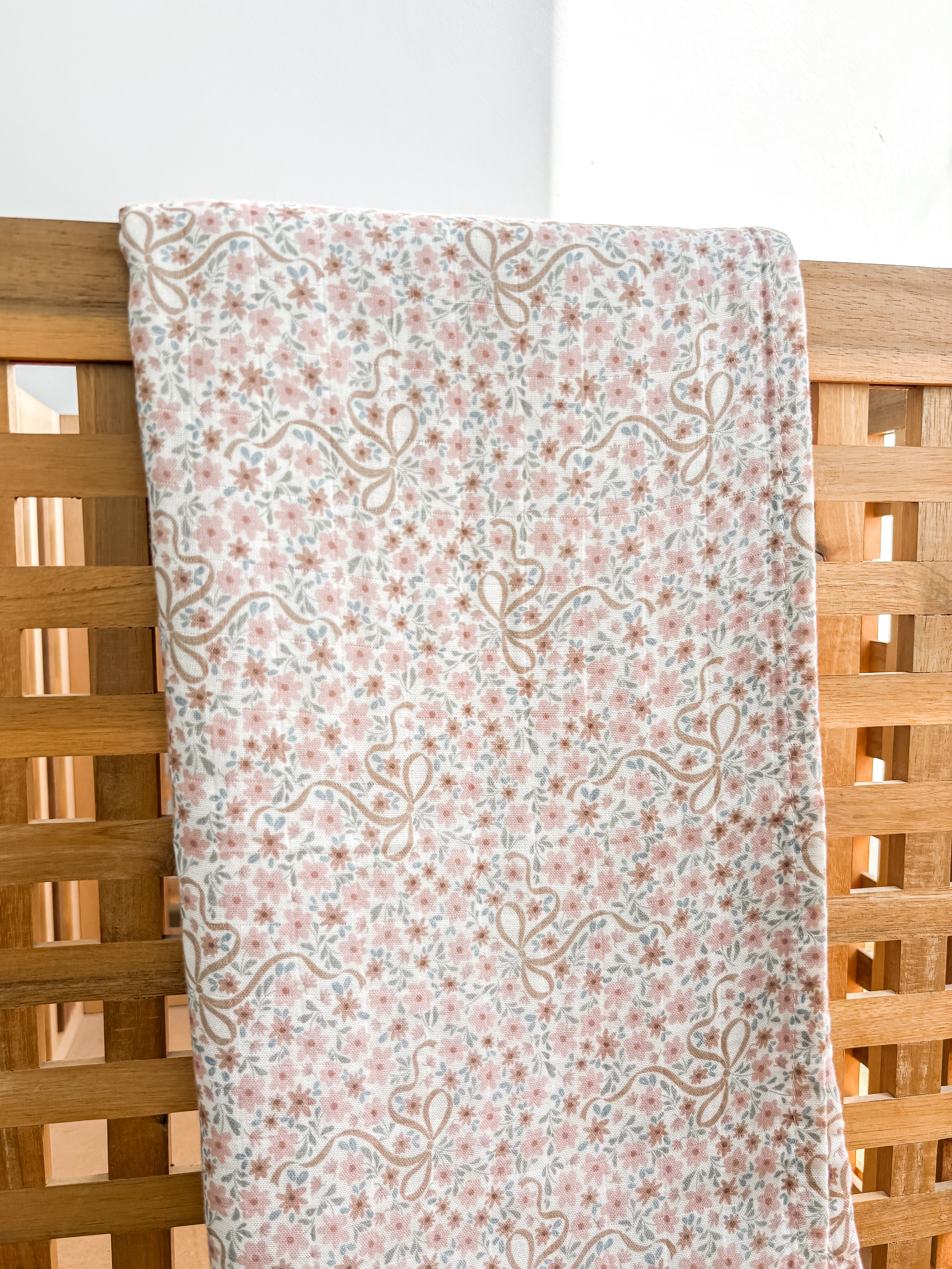 Blushing Bows - Bamboo Swaddle