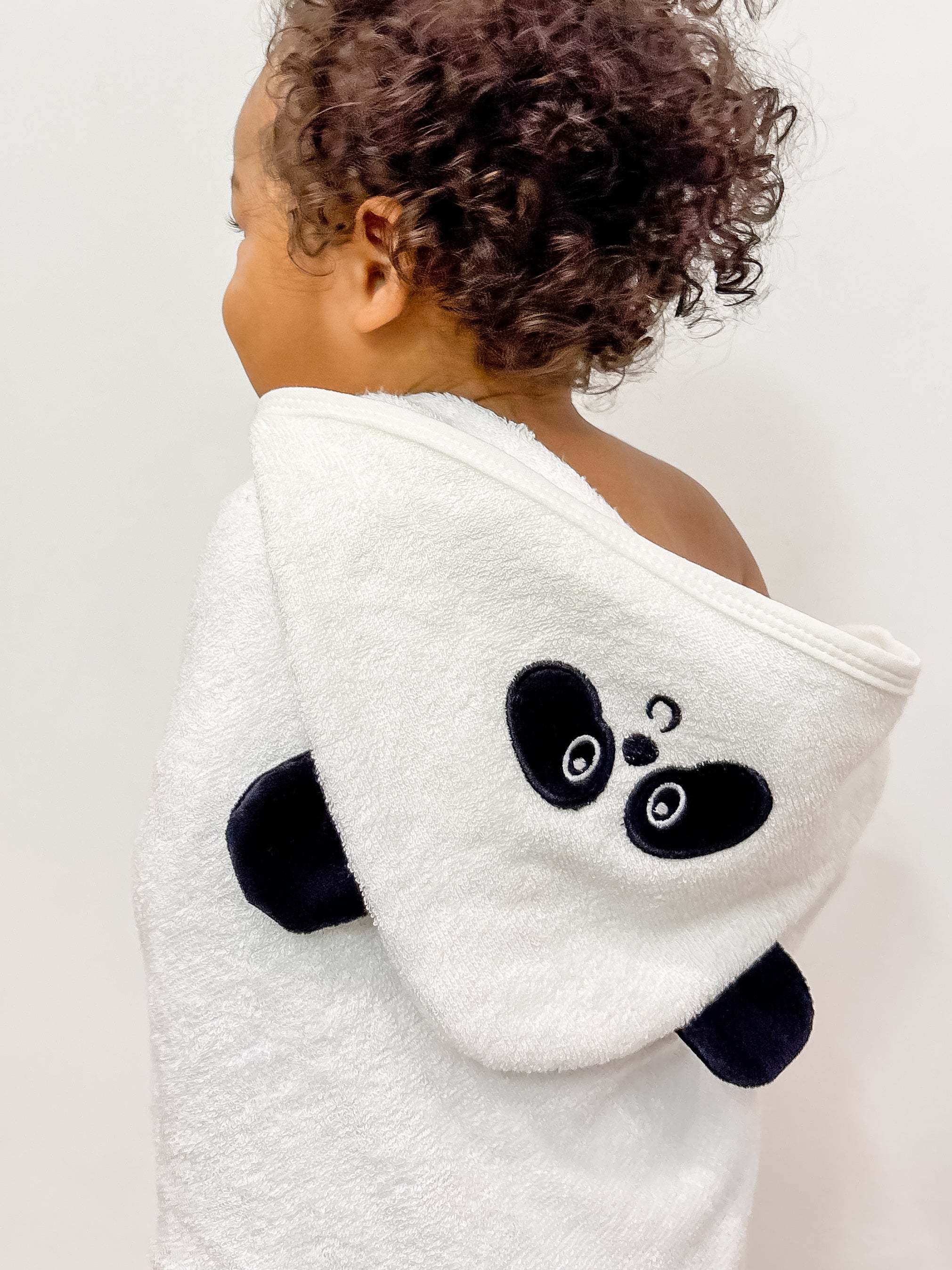 Panda Corner Hooded Bamboo Towel + Washcloth