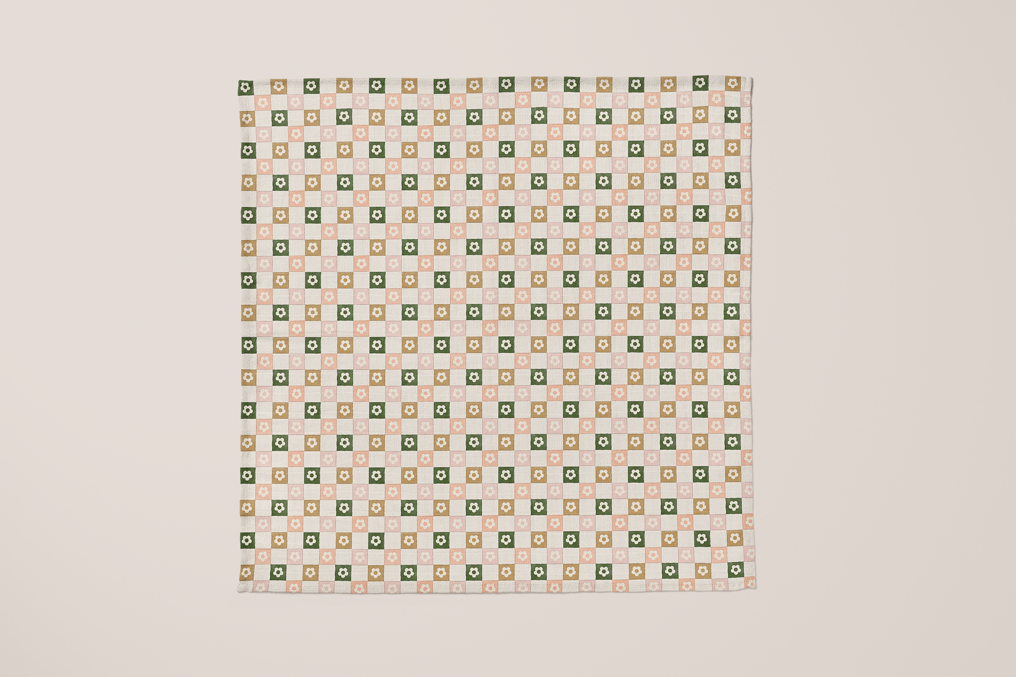 Checkered Organic Bamboo Swaddle Blanket