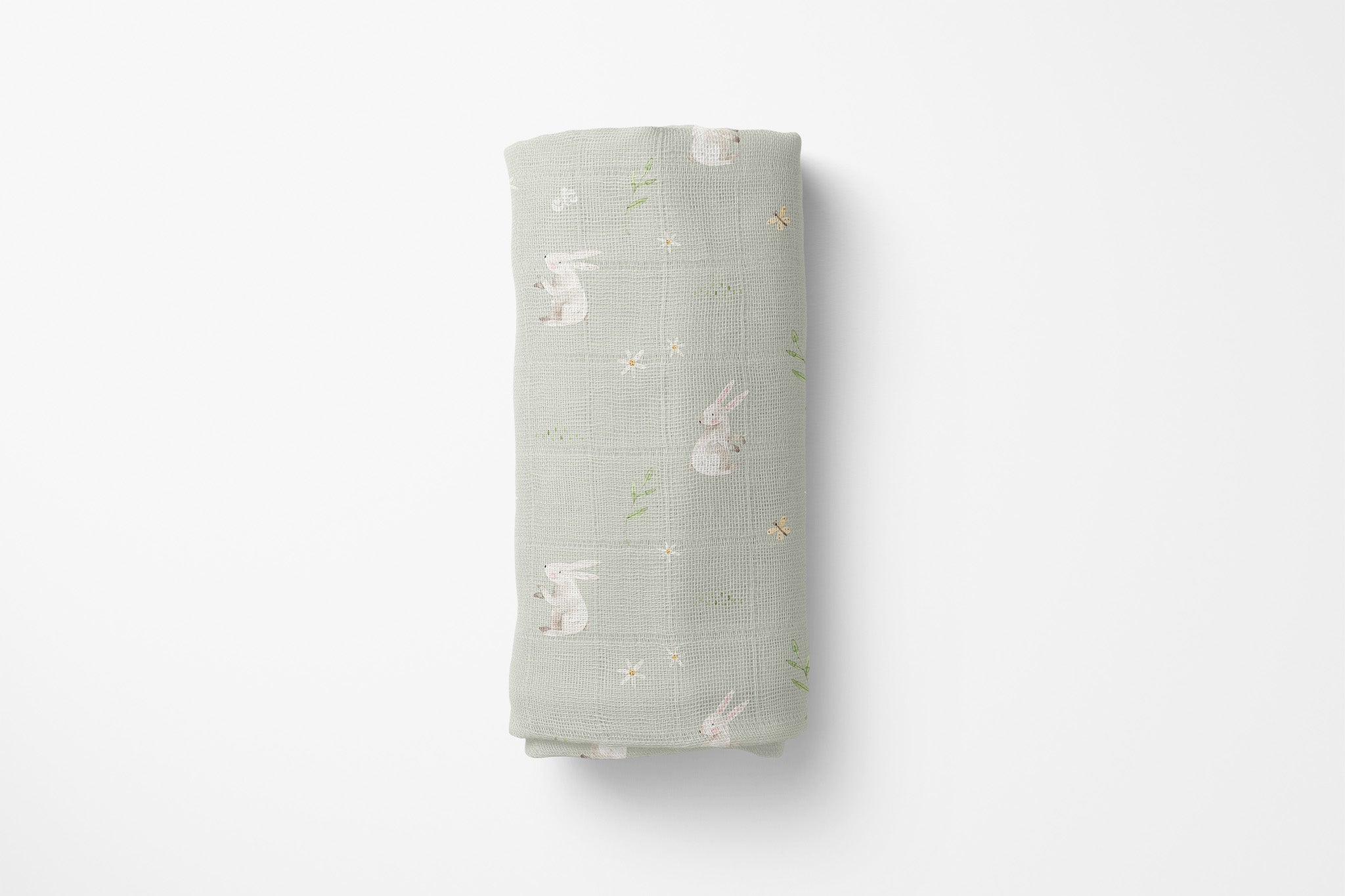 Spring Bunny Organic Bamboo Swaddle Blanket