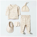 Organic Cotton 5-Piece Set - Natural Space / Natural Leaves