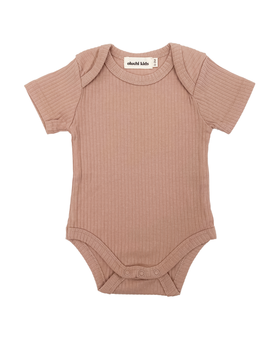 Ribbed Bodysuit in Blush