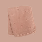 Pink Pointelle Organic Baby Blanket