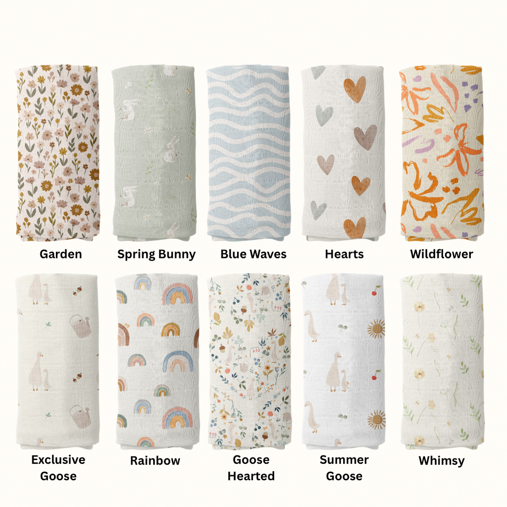 2-pack Organic Bamboo Swaddle Blankets