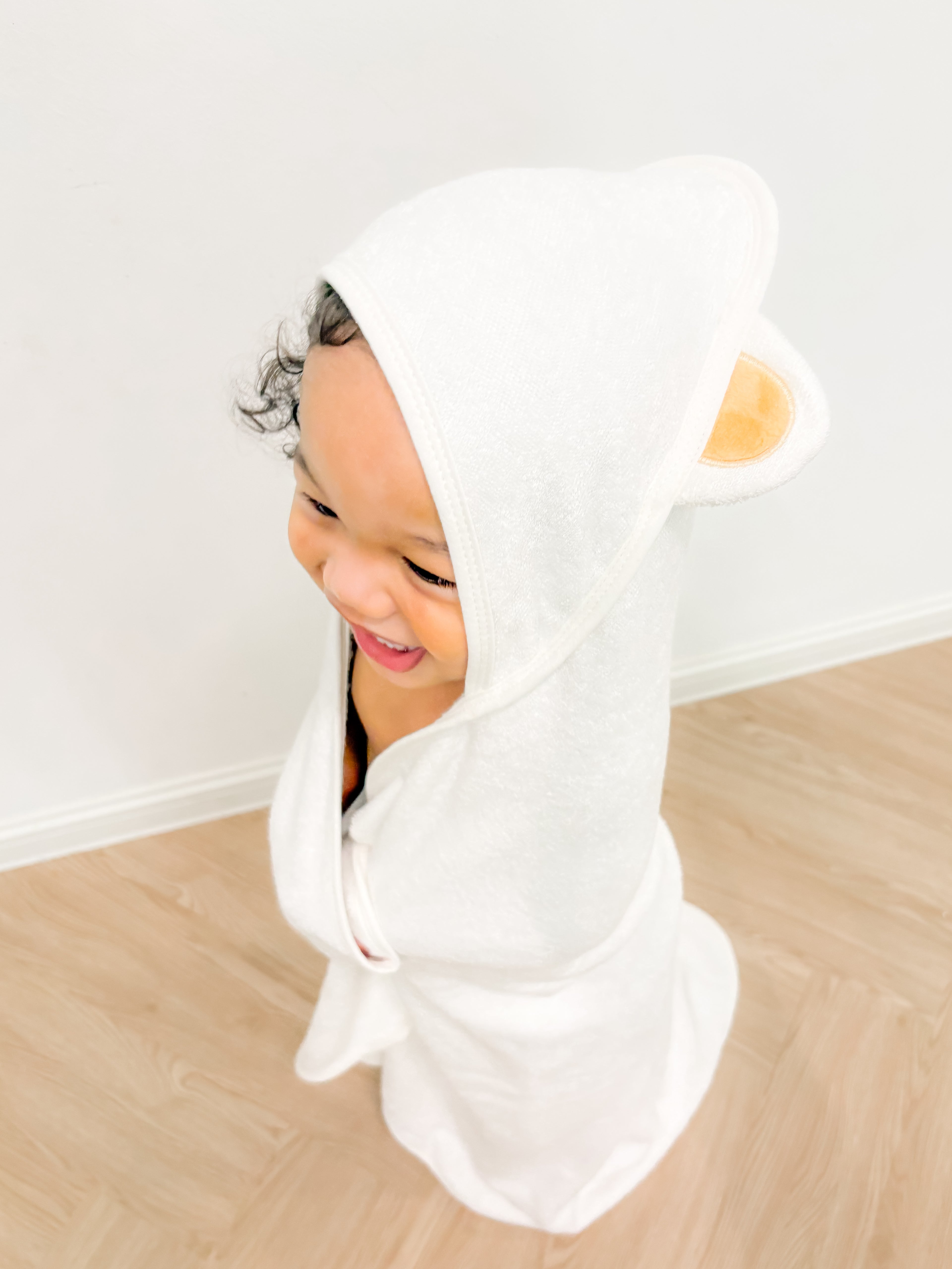 Gold Ears Corner Hooded Bamboo Towel + Washcloth