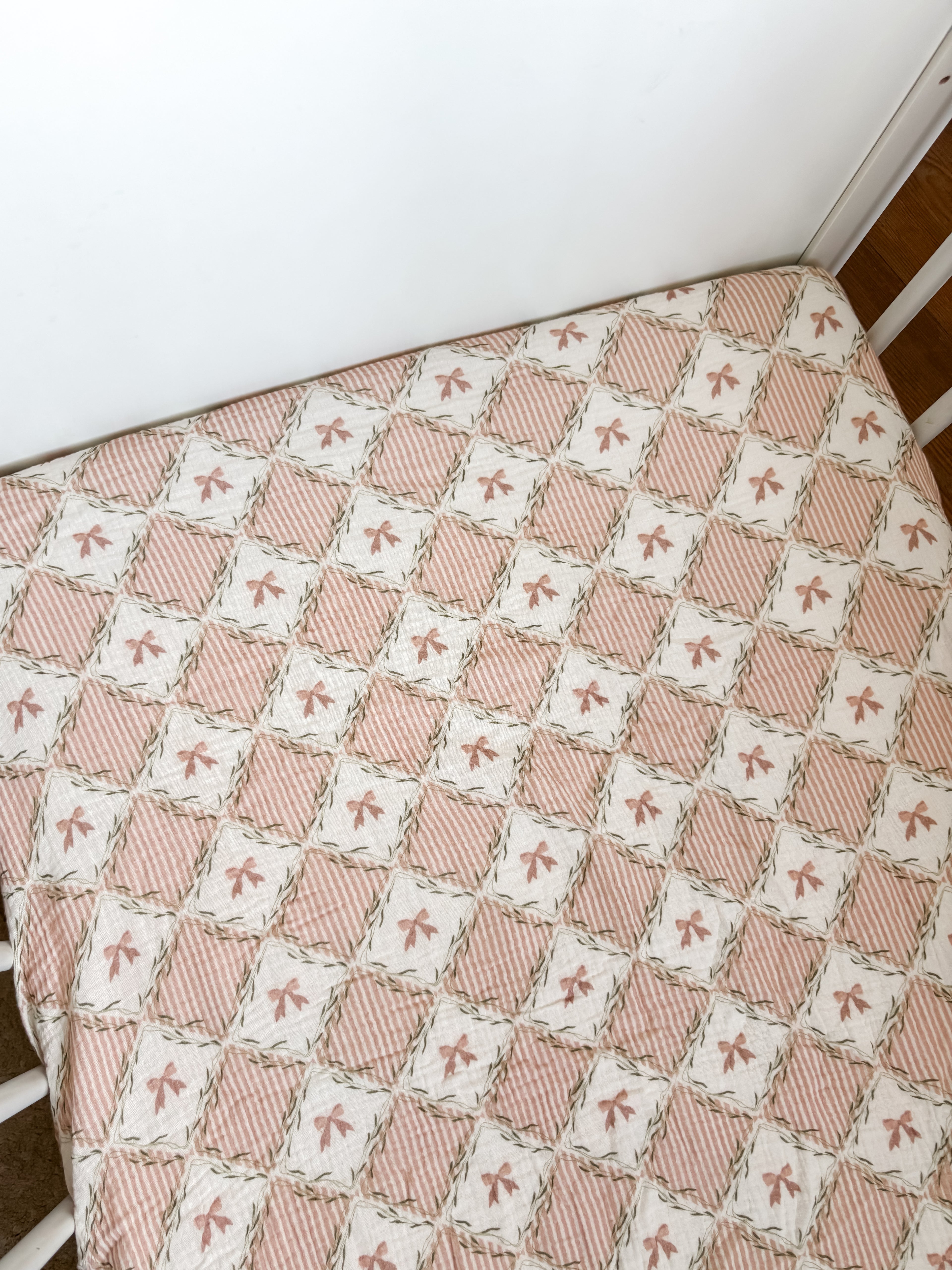 Pink Stripe Fitted Sheet