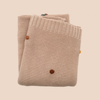 Camel Polka Dot Organic Baby Blanket