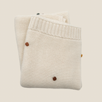 Cream Polka Dot Organic Baby Blanket