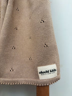 Camel Pointelle Organic Baby Blanket