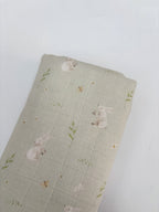 Spring Bunny Organic Bamboo Swaddle Blanket