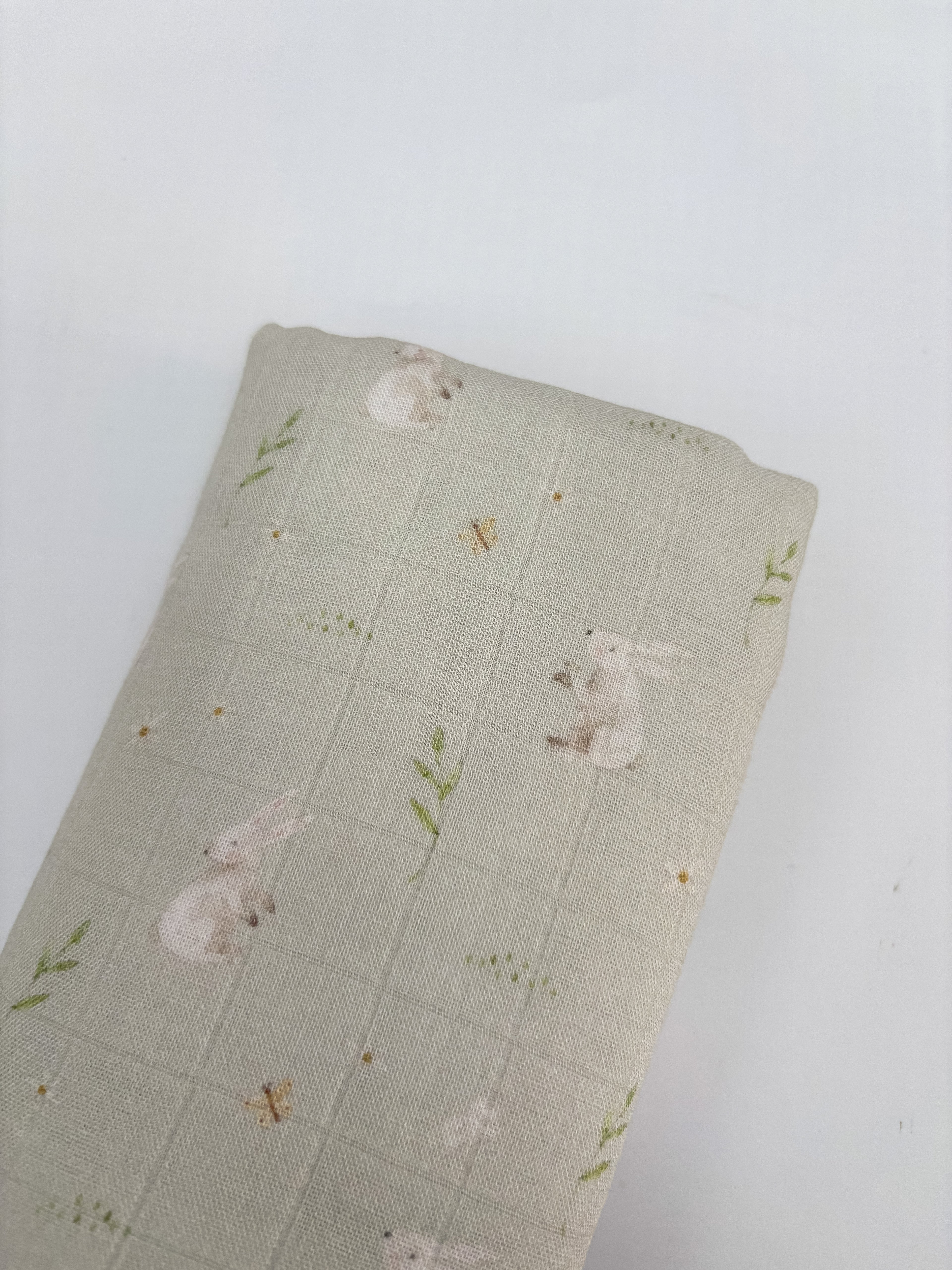 Spring Bunny Organic Bamboo Swaddle Blanket