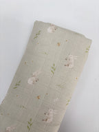 Spring Bunny Organic Bamboo Swaddle Blanket