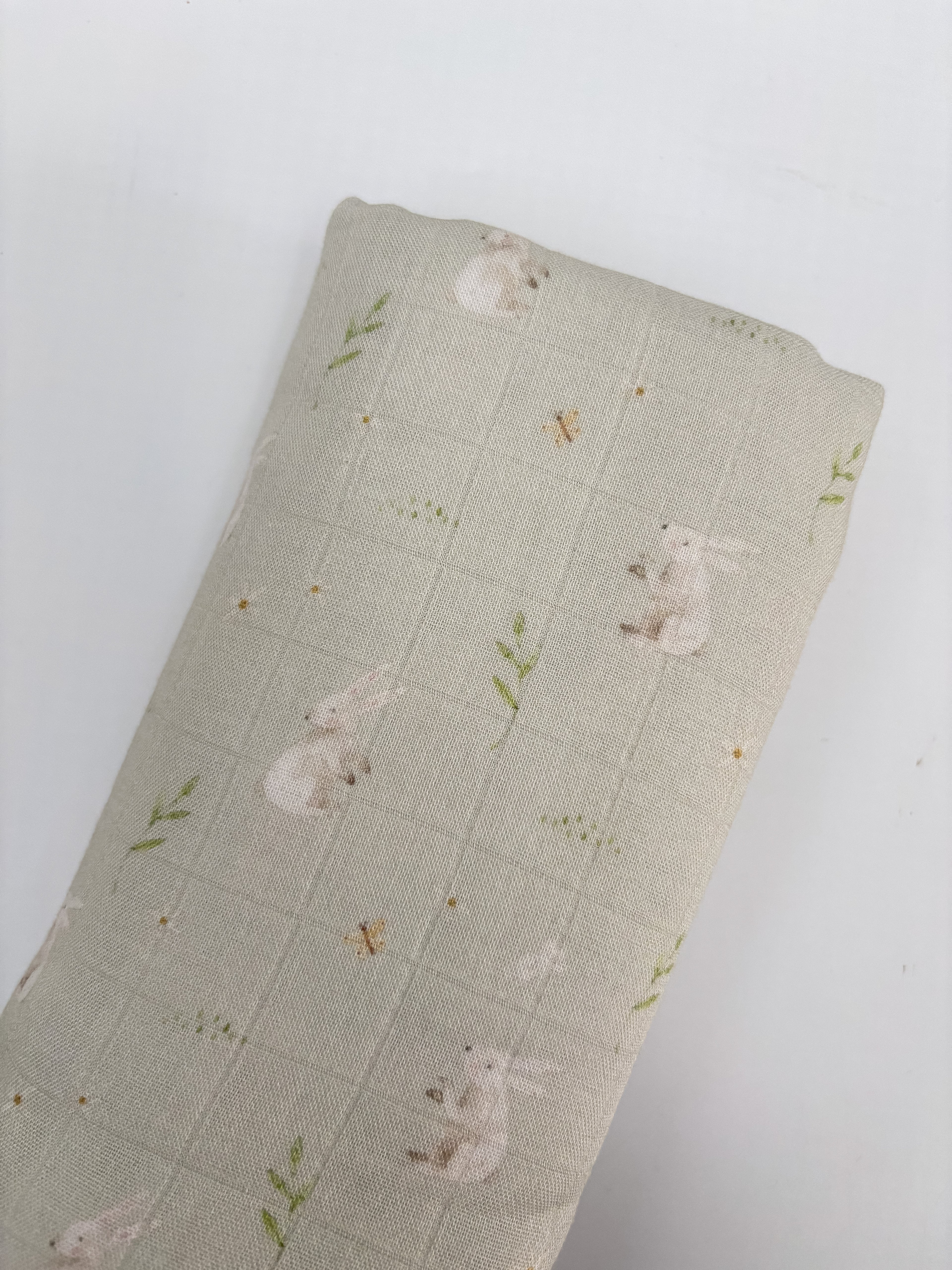 Spring Bunny Organic Bamboo Swaddle Blanket