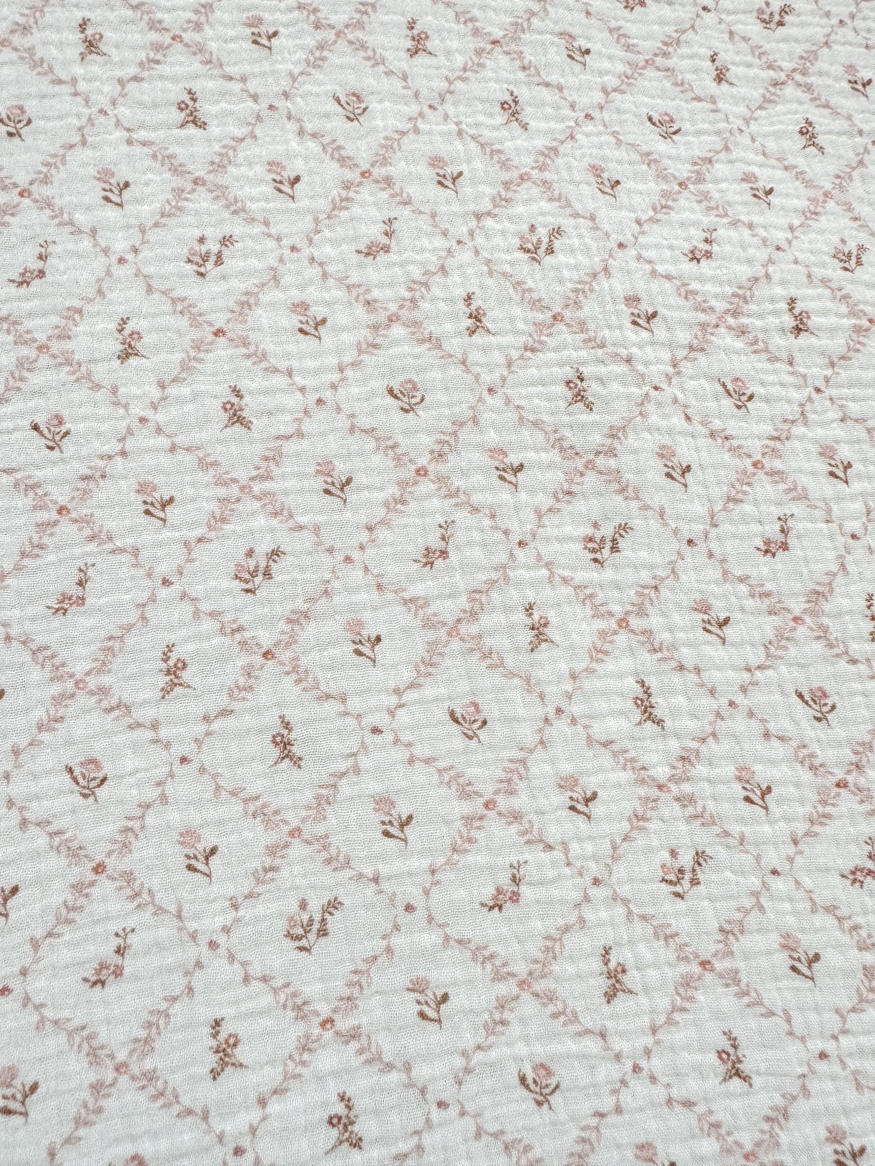 Vintage Vines Cotton Fitted Sheet