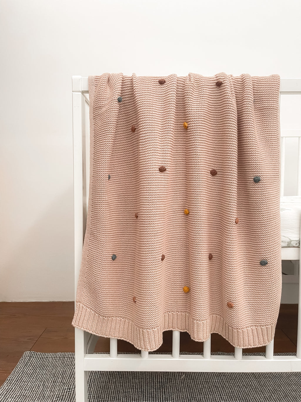 Camel Polka Dot Baby Blanket