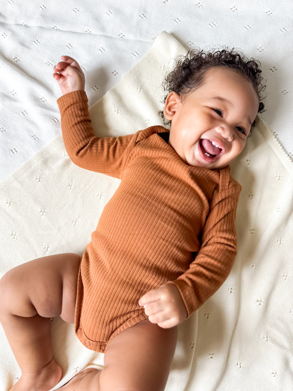 Ribbed Long-Sleeve Bodysuit