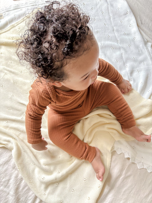 Cotton Ribbed Pants
