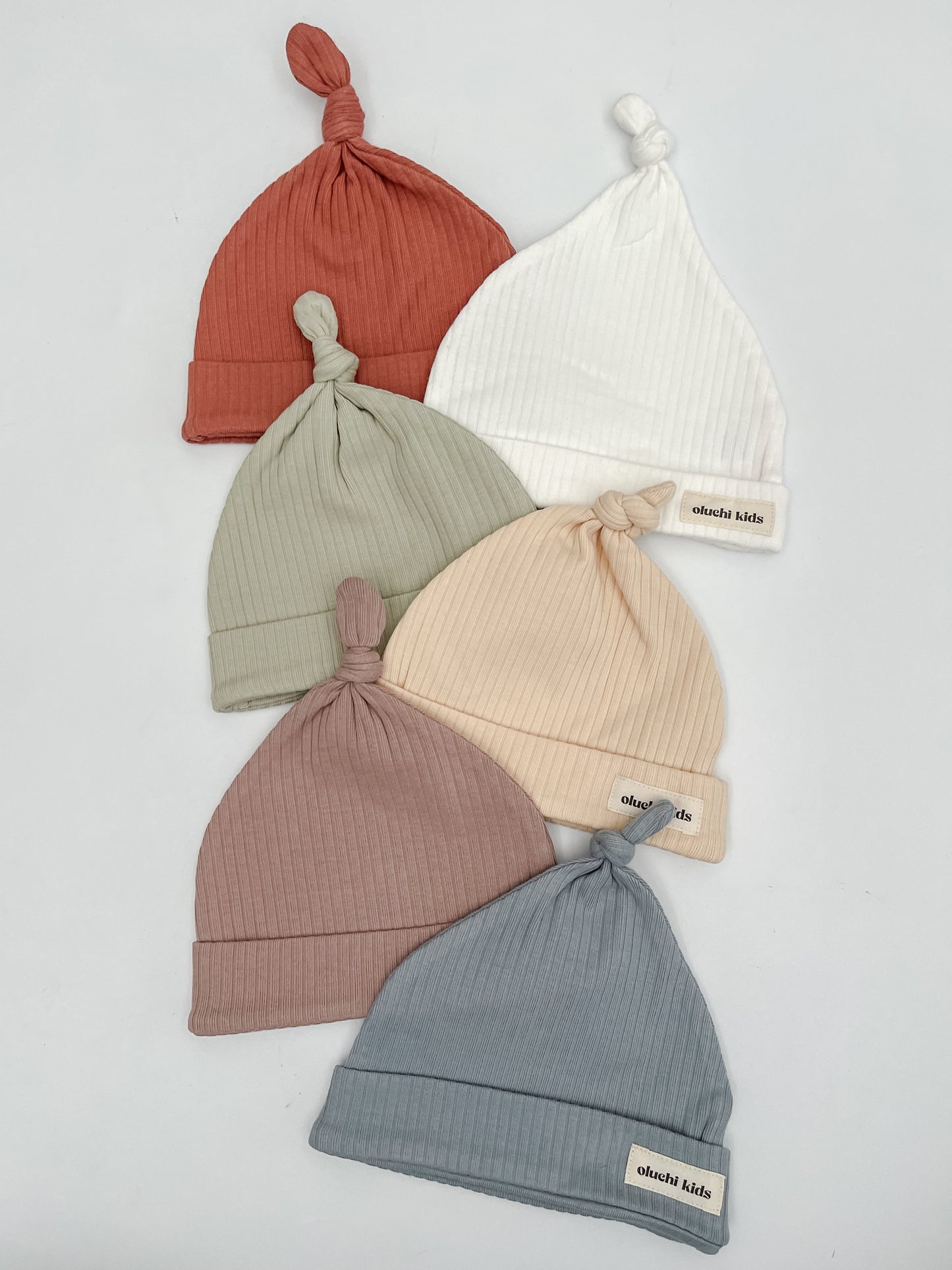 Ribbed Cotton Newborn Hats
