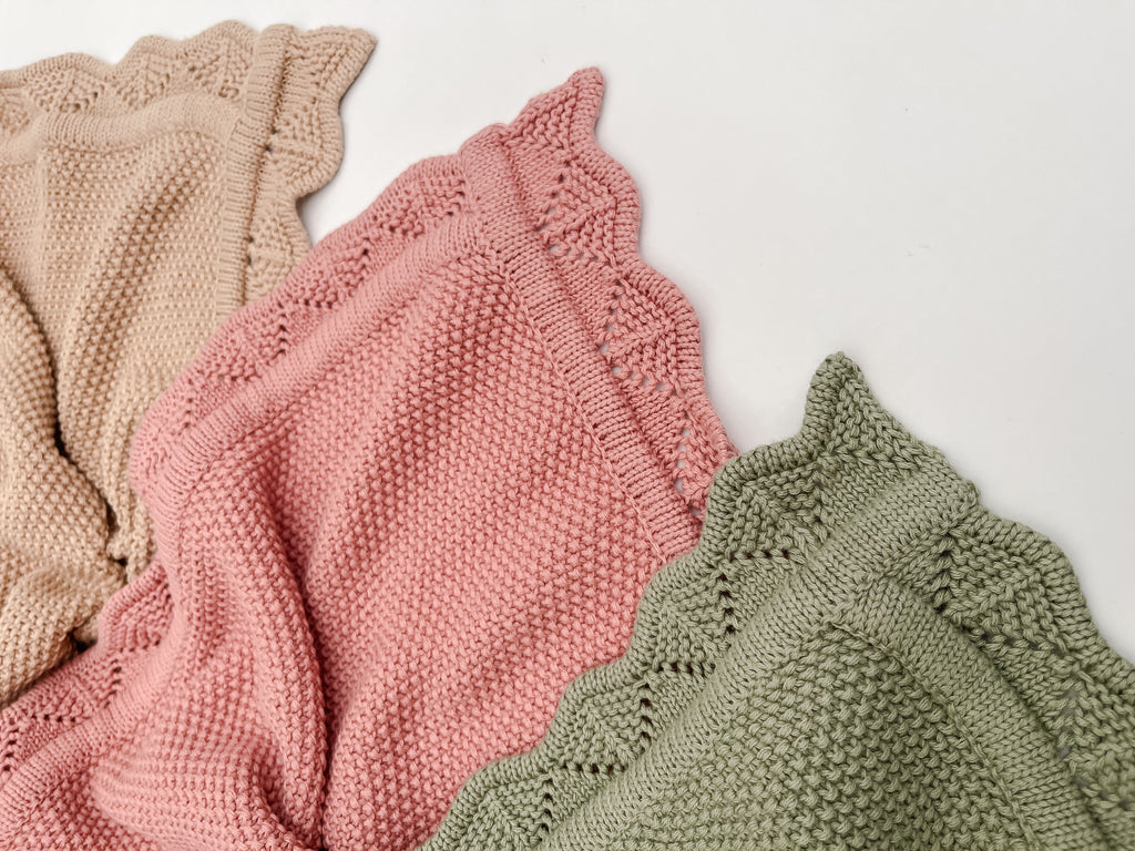 Moss Knitted Blanket